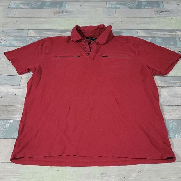 Red Structure Collection Slim Fit Polo Shirt sz Large - Picture 1 of 4